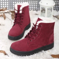 winter snow boots womens short boots fashion flat heel thick short tube cotton shoes warm non slip large size womens shoes