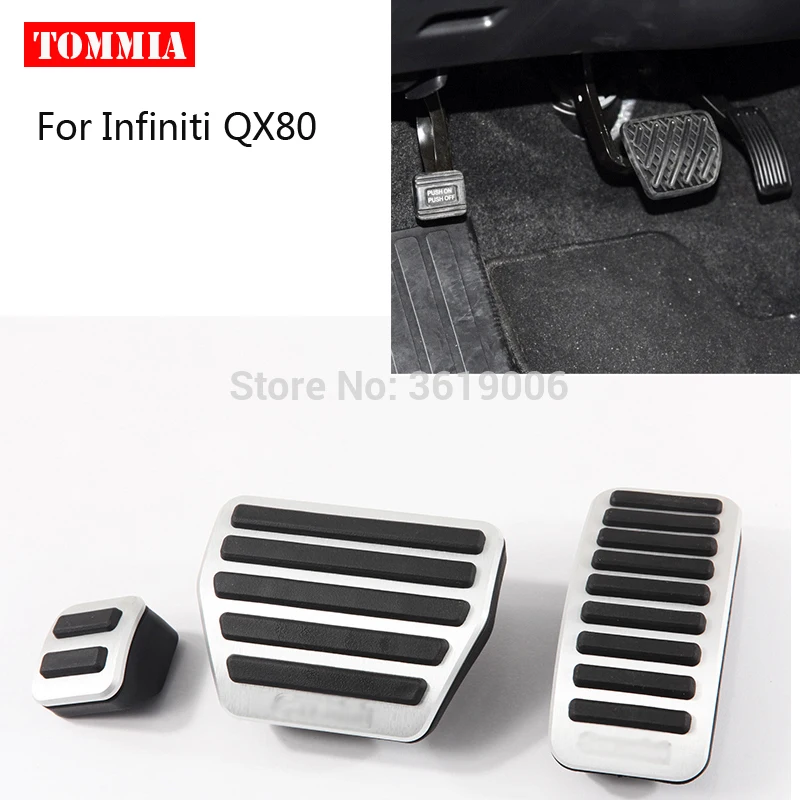 

tommia For Infiniti QX80 2013-2016 Pedal Cover Fuel Gas Brake Foot Rest Housing No Drilling Car-styling