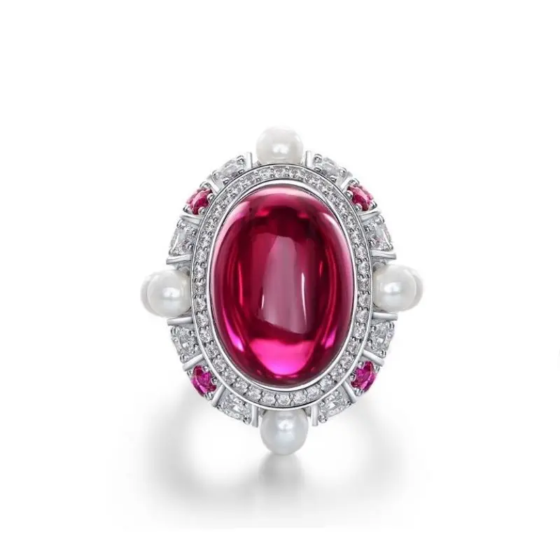 

2021 New Fashion Banquet And Party Gift Ring (US Size) with Red Crystal