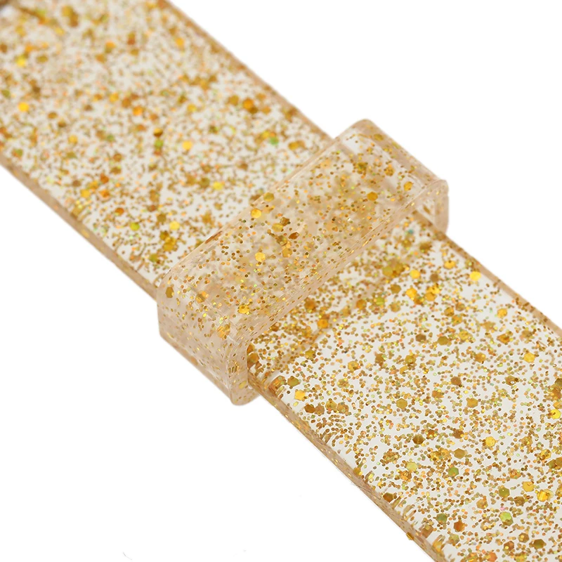 38 мм 42 силиконовый ремешок для часов Прозрачный блестящий водонепроницаемый