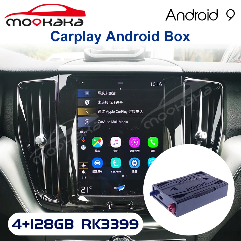 

4+128GB In-Car Infotainment Enhancement Original Carplay AI Android BOX No Installation Required Android Auto Interface Box