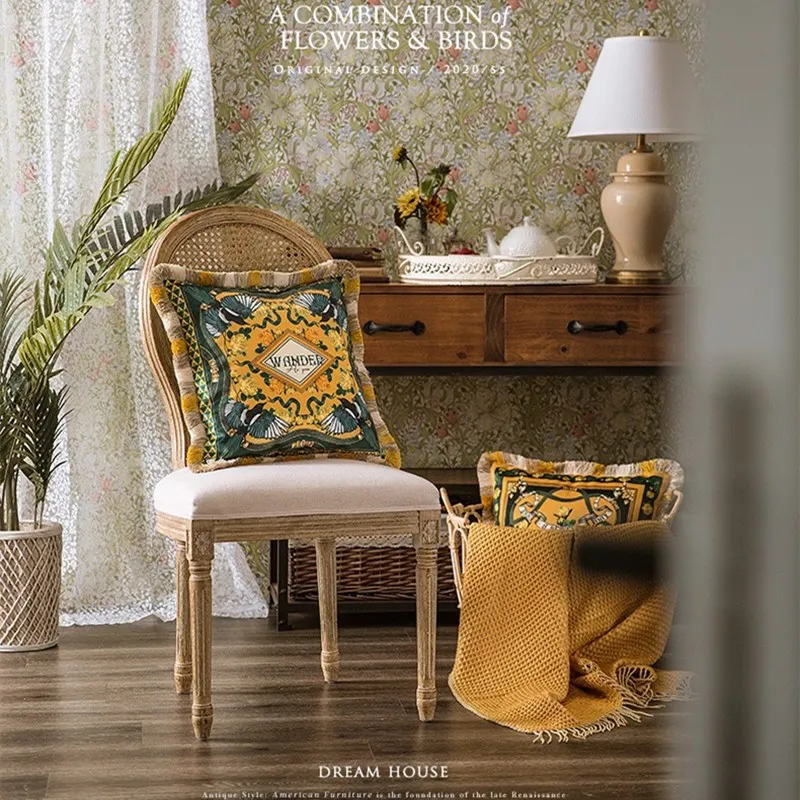 Роскошный декоративный чехол для диванной подушки в фермерском стиле винтажный