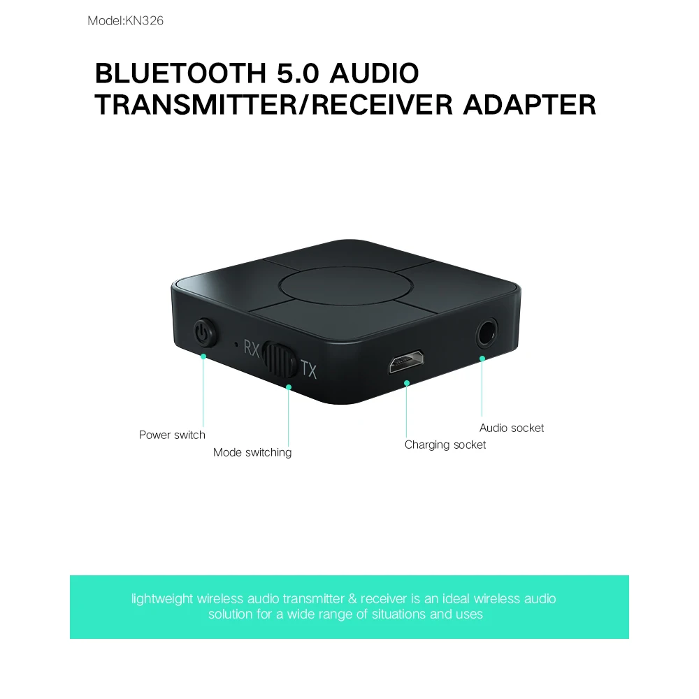 

3.5mm Bluetooth 5.0 Transmitter Receiver Wireless Audio Adapter AUX Music Receiver 5.0 Bluetooth Audio Receiver for Car Tablet