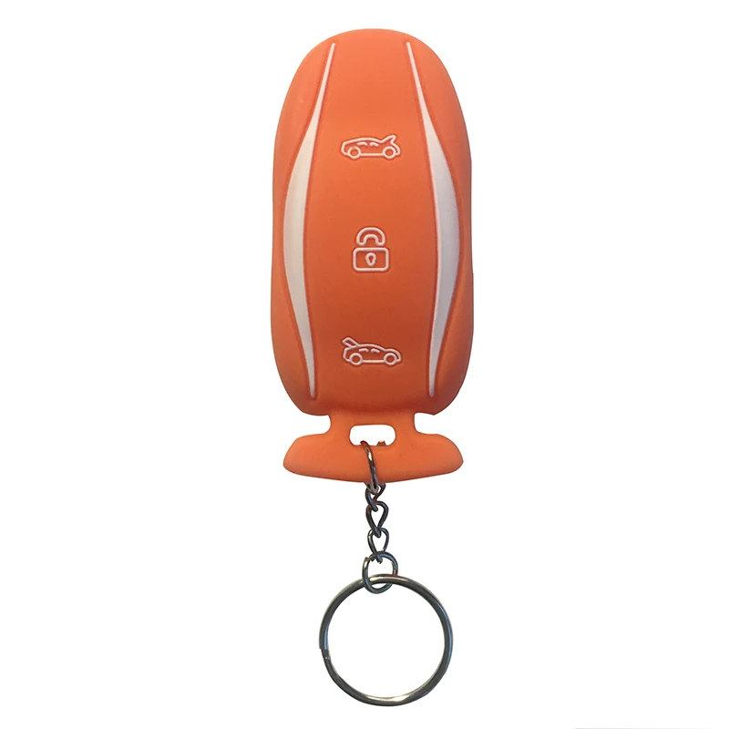 Силиконовый милый чехол для ключа Tesla Model S X 3 откидной сигнализации