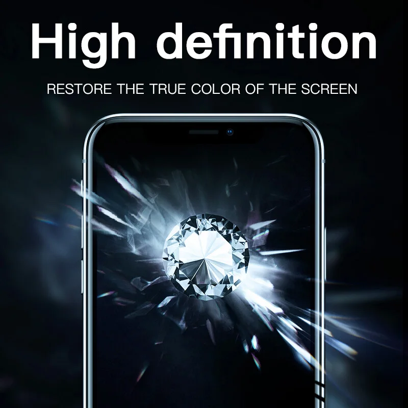 Закаленное стекло для iPhone 11 12 Pro Max XR X XS 7 8 6 6s Plus Mini SE 2020 Защитное экрана | Мобильные