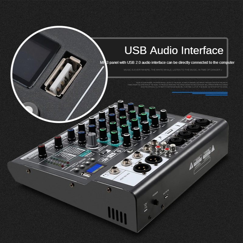 Профессиональный звуковой микшер цифровая 6 канальная микшерная консоль 16 DSP