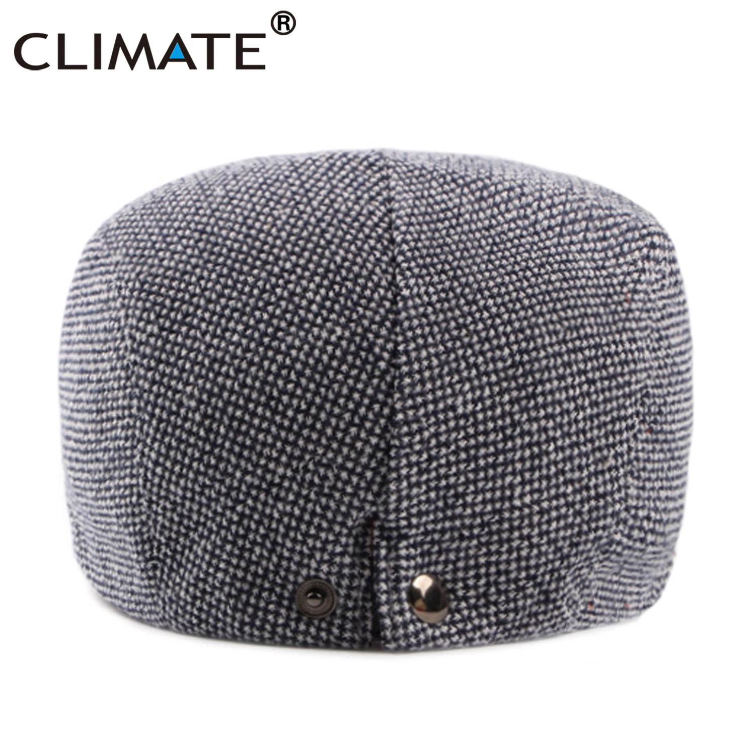 CLIMATE Men Vintage Flat Cap New Men Beret Hats Retro Blank Beret Ivy Cap for Men Casual Thick Retro Mature Men Flat Caps Beret