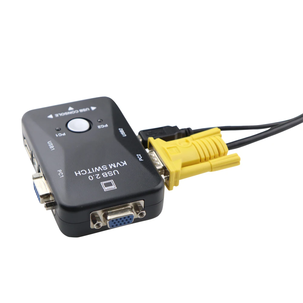 2 в 1 выход USB 0 VGA KVM переключатель Box 2-Port ПК МОНИТОР переключатели адаптер для