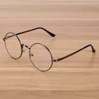 retro round optical glasses anti blu rays computer gaming eyewear for women men oversized metal frame clear lens eye glasses