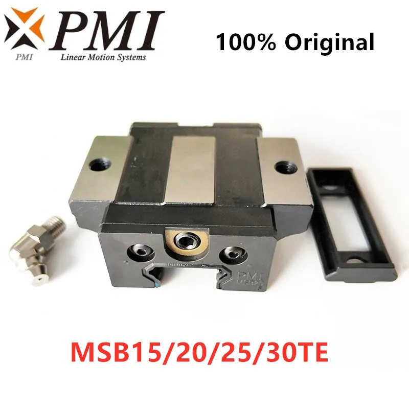 Taiwan PMI MSB15TE MSB20TE MSB25TE MSB30TE -N linear guide slider carriage block bearing MSB15TESSFCN MSB20TE-N for CNC router