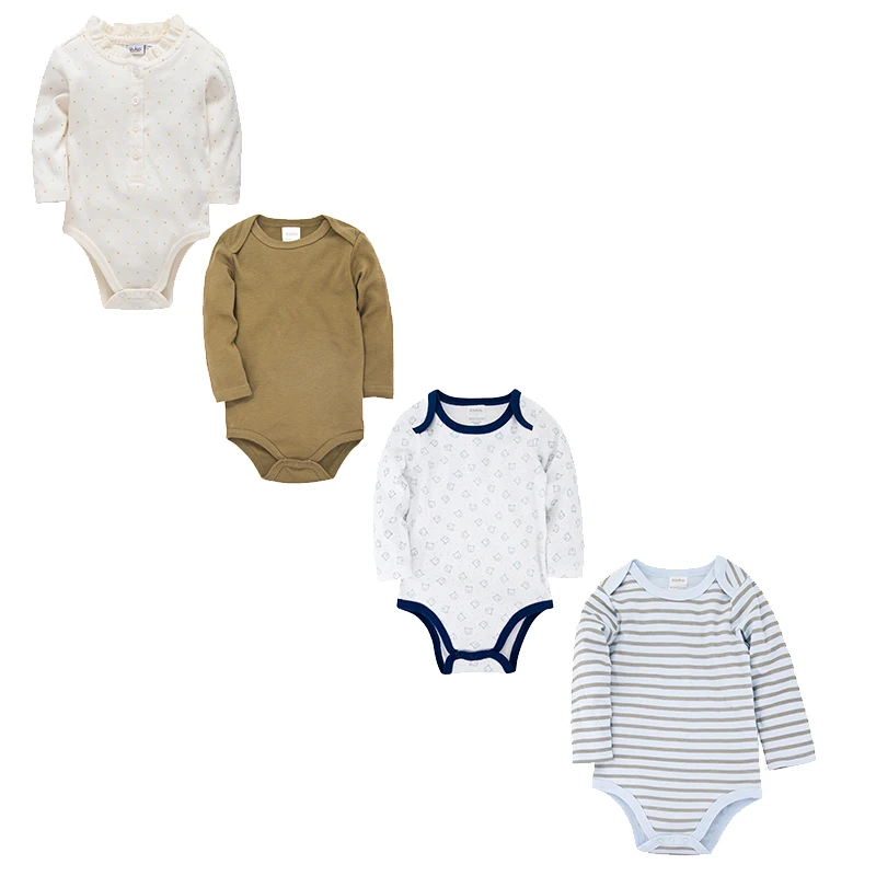 Honeyzone/4 шт./компл. Одежда для новорожденных девочек Пижама из 100% хлопка малышей Bebe