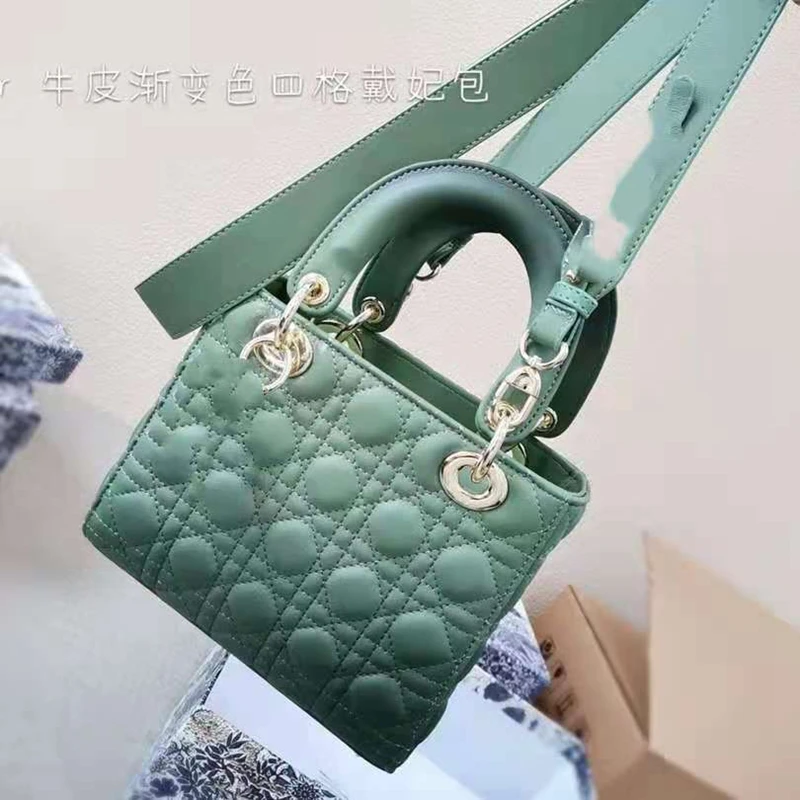 

2021 fashion new gradient leather princess bag women bag handbag messenger bag shoulder bag