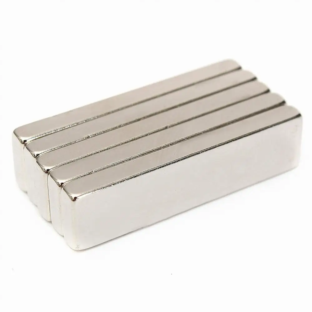 

5Pcs/Set 40x10x4mm N52 Strong Block Bar Fridge Rare Earth Neodymium Magnets
