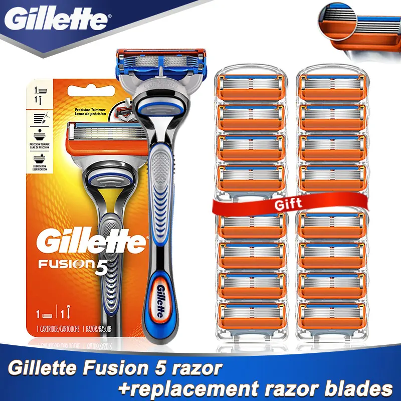 

Gillette Fusion 5 Safety Razor Shaving Machine Face Shaver Cassettes For Men Shave Case For Beard With Replacement Blades Shave