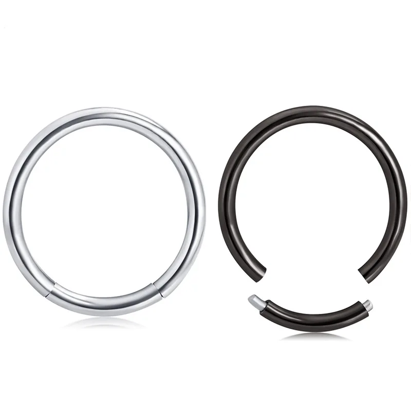 

2Pcs 8/10mm Steel Thin Small Circle Ring Cartilage Piercing Nose Ring Hoop Lip Ear Piercing Ring Body Jewelry For Women Gift
