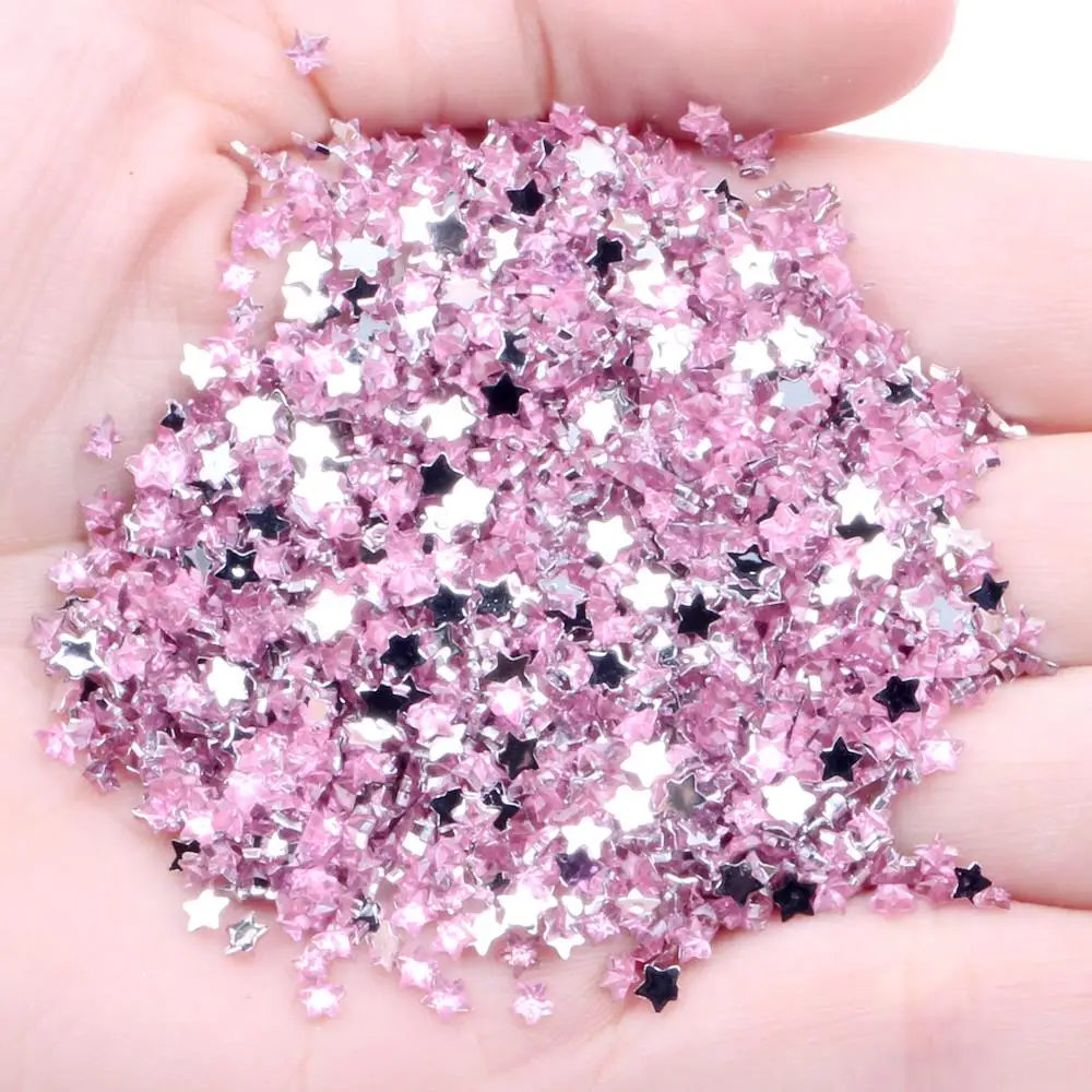 03 light pink 3x3 мм пентаграмма 10000/1200 шт Акриловые стразы с плоской задней частью для дизайна ногтей DIY рукоделие Изготовление ювелирных изделий для ноутбука Свадебные платья украшения - Цвет: 03 light pink