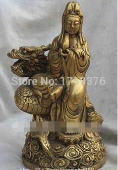 Бесплатная доставка &lt&lt&lt китайская латунная Статуэтка фэн шуй Кван Инь Гуань