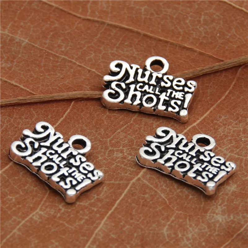 Подвеска серебристого цвета с надписью вызвать выстрела 11 х16 мм A2422 10 шт. |