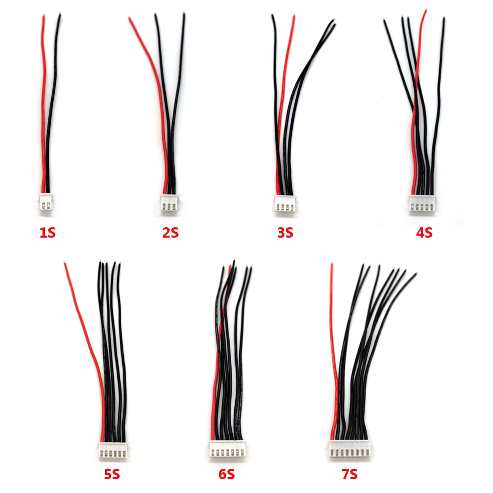 50 шт./лот 1S 2S 3S 4S 5S 6S 7S 15 см 22AWG Lipo Баланс провода удлинитель зарядный кабель