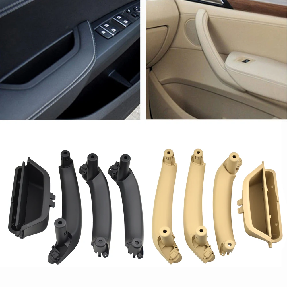 

Черная Автомобильная левая и правая внутренняя дверная ручка, ручка внутренней дверной панели, накладка, подлокотник для BMW X3 X4 F25 F26 10-2017