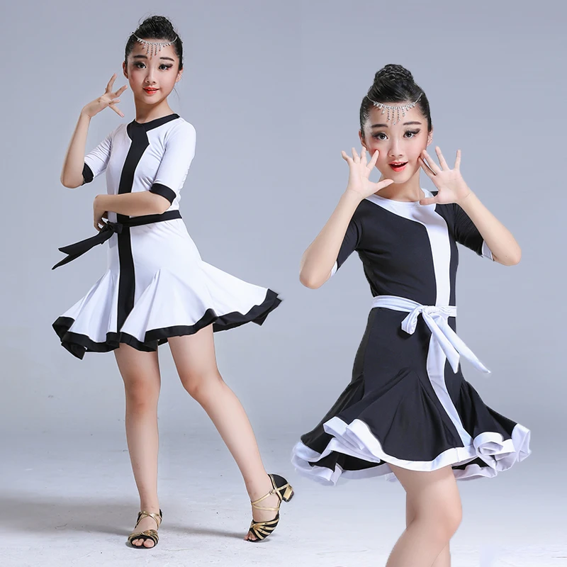 

Children's Latin dance skirt new style summer girls grading performance performance clothing girls competition practice clothing