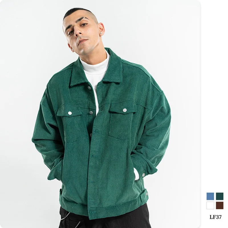 

Мужская модная мотоциклетная куртка, вареная однотонная куртка, мужские вельветовые пальто