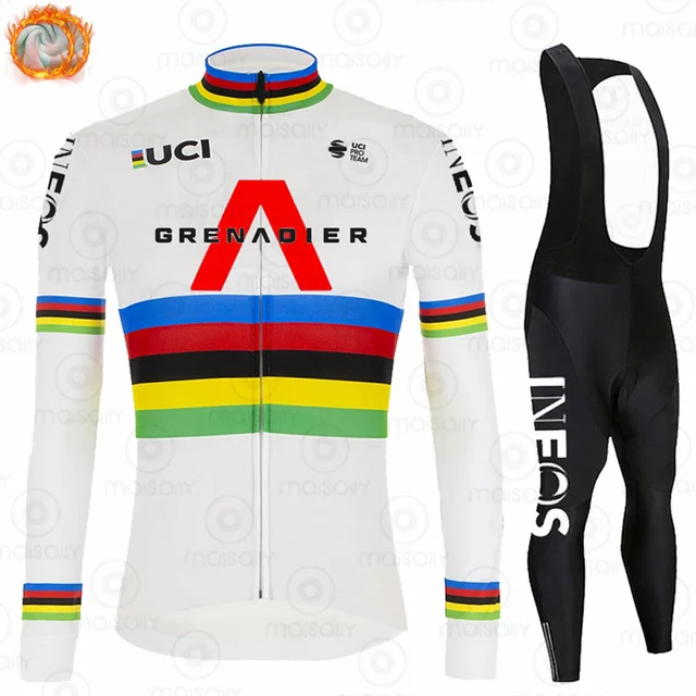 

Мужская одежда для велоспорта INEOS Grenadier, Зимняя Теплая Флисовая одежда для велоспорта, костюм для горного велосипеда, одежда для велоспорта