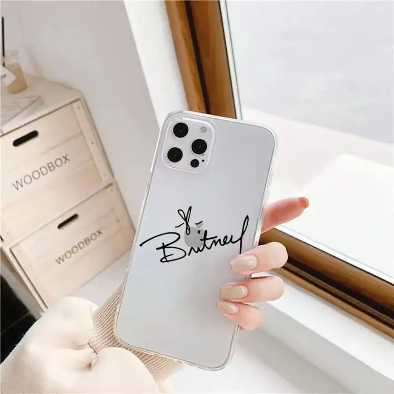 Britney Spears Phone Case For iphone 12 11 mini x xs xr pro max 8 7 6s 6 5 5s 5c se plus Transparent soft