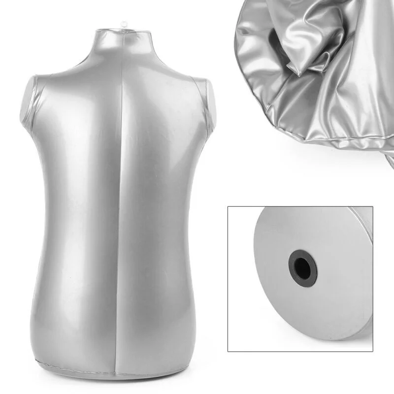 

Silver Children Half Body Inflatable Mannequin For Sewing Xiaitextiles Pillow Cloth Display Dummy Compact D366