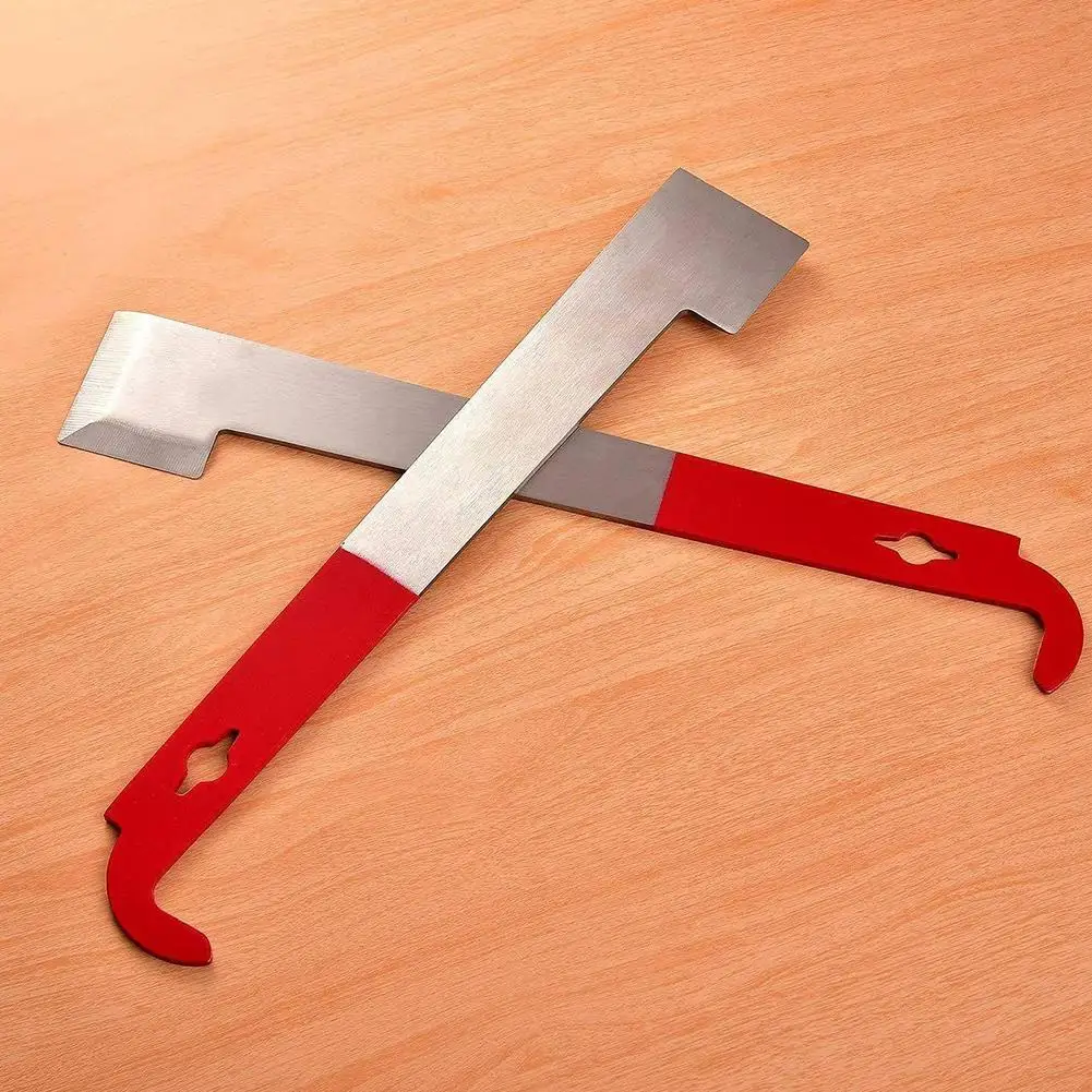 

27cm Beekeeping Steel J Shape J-type Tool Beekeeping Hive Bee Hook Tools Tail Multifunctional Curved Red Scraper P0I9