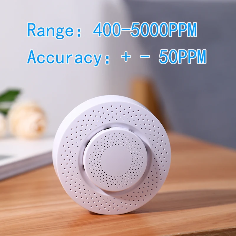 

WiFi Tuya Smart CO2 Detector Air Quality Monitor Indoor Air Quality Meter Tester with App Alarm Formaldehyde VOC Carbon Dioxide