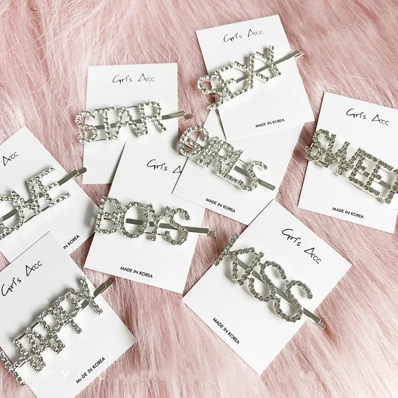 1 шт. женская заколка для волос с кристаллами блестящие заколки со стразами