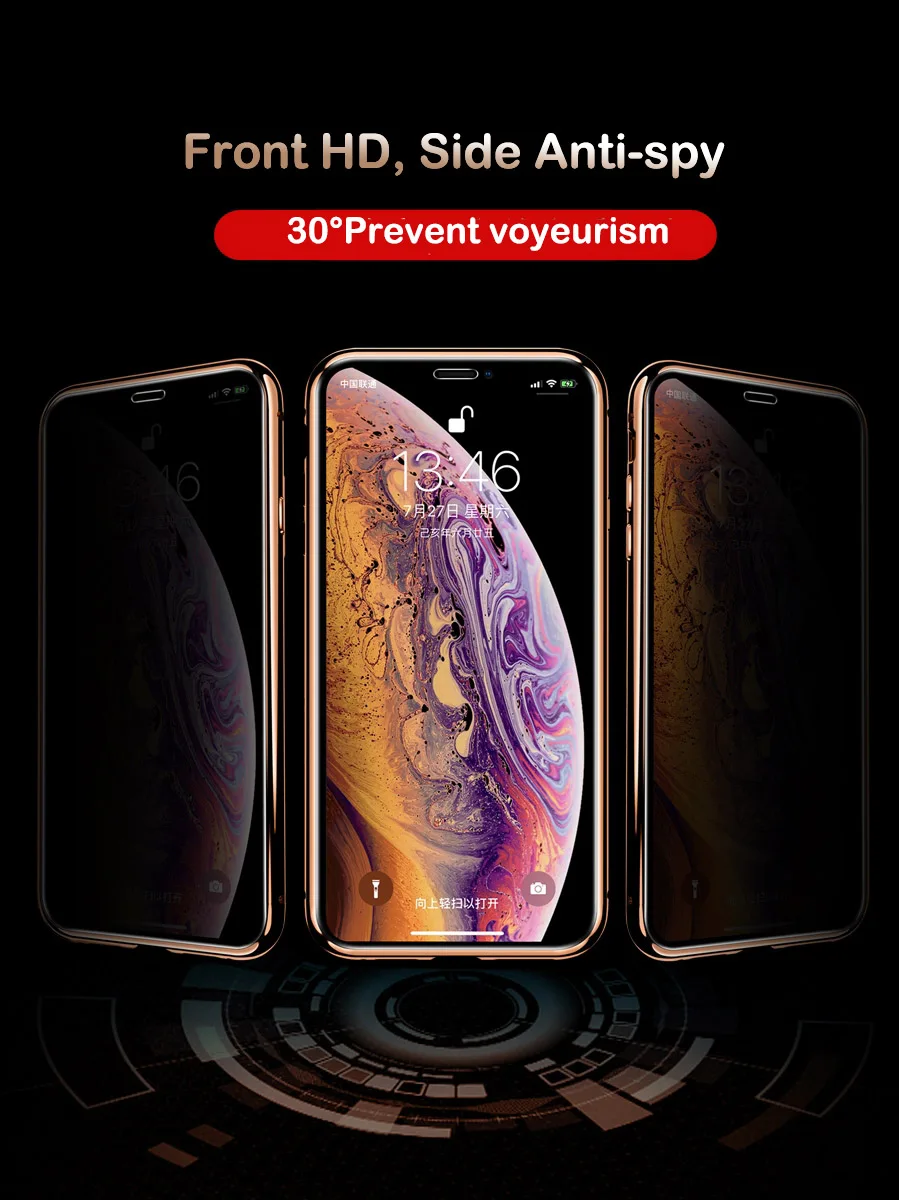 IPhone 1112 Pro XSMax X XR анти пип закаленное стекло Магнитная металлическая адсорбционная