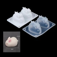 easter cartoon 3d rabbit series silicone cake soap mold baking tools handmade diy mold