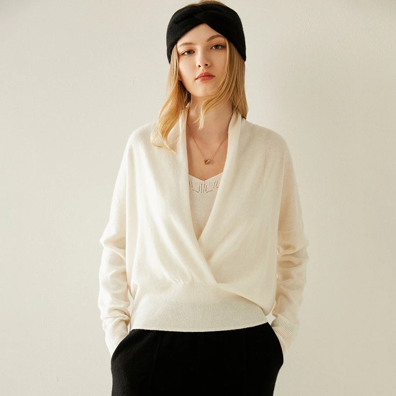 Новый модный кашемировый свитер для осени и зимы Женская куртка Joker 100% чистый