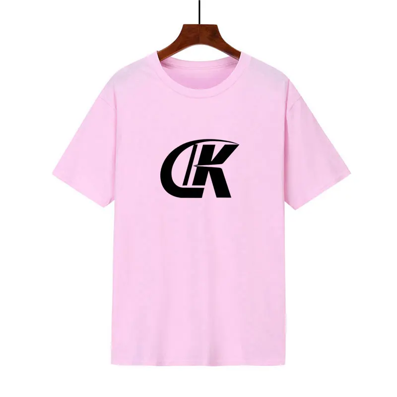 

Summer men's casual t-shirts casual solid color printing bottoming shirt men's simple and versatile short-sleeved men