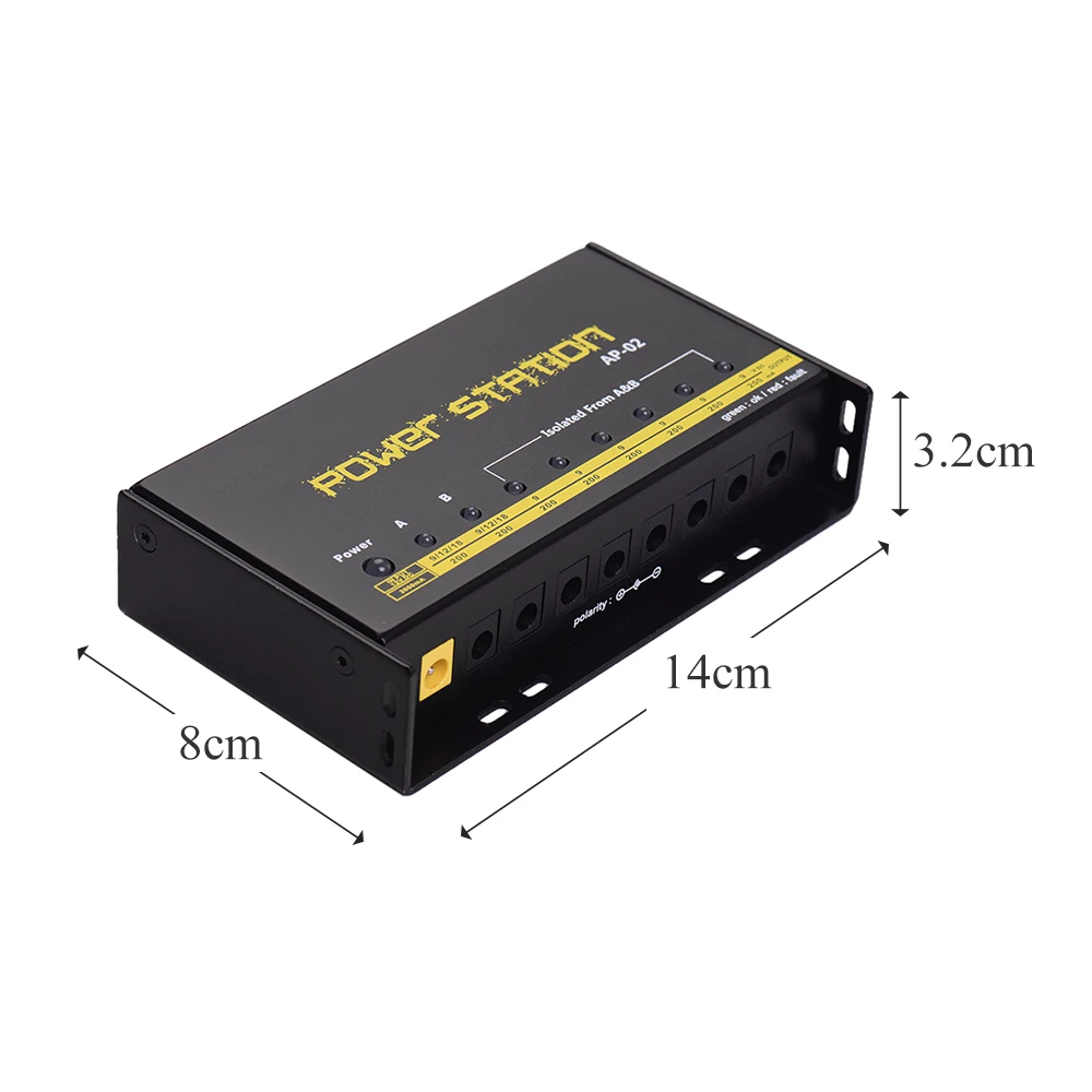 Блок питания для гитарной педали с 8 выходами постоянного тока 9 В/12 В/18 в