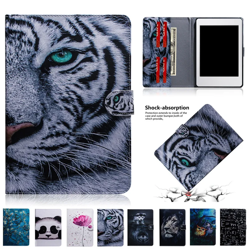 Цветной чехол для планшета Kindle Paperwhite 4 из искусственной кожи защитный Fundas Amazon 2018 |