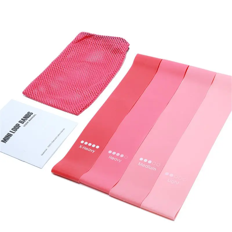 

4pcs/set Mini Loop Band Fitness Elastic Band Resistance Band for Yoga Workout 87HF