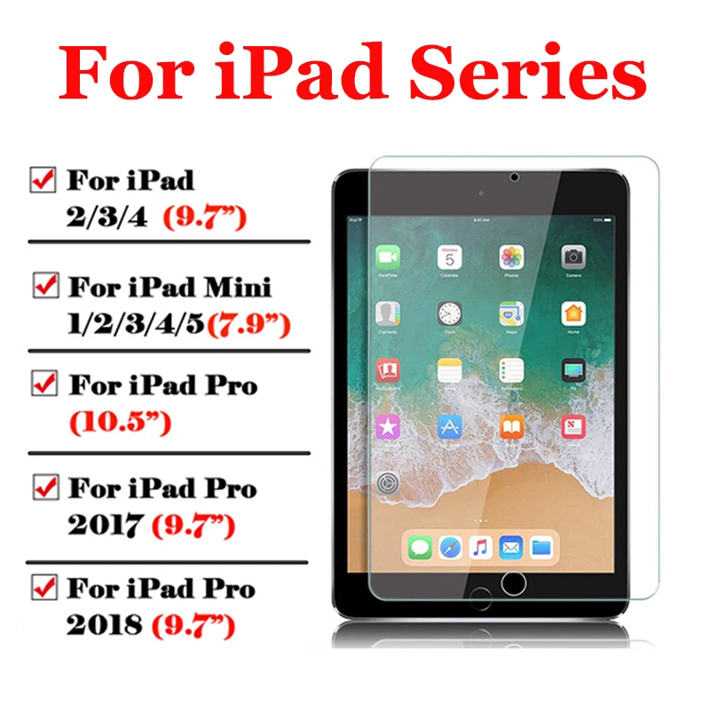2.5D Защитное стекло для Ipad Mini 2 защита стекла Apple 3 4 5 Pro 2017 2018 7 9 10 дюймов экран