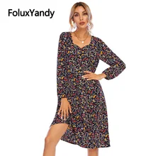 Foluxyandy primavera manga longa chiffon vestido floral gola quadrada midi vestido a linha estilo praia vestidos ywnj24 (4)