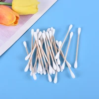 30pcs pack double head cotton swabs women makeup buds tip for medical wood sticks nose ears cleaning health care tools