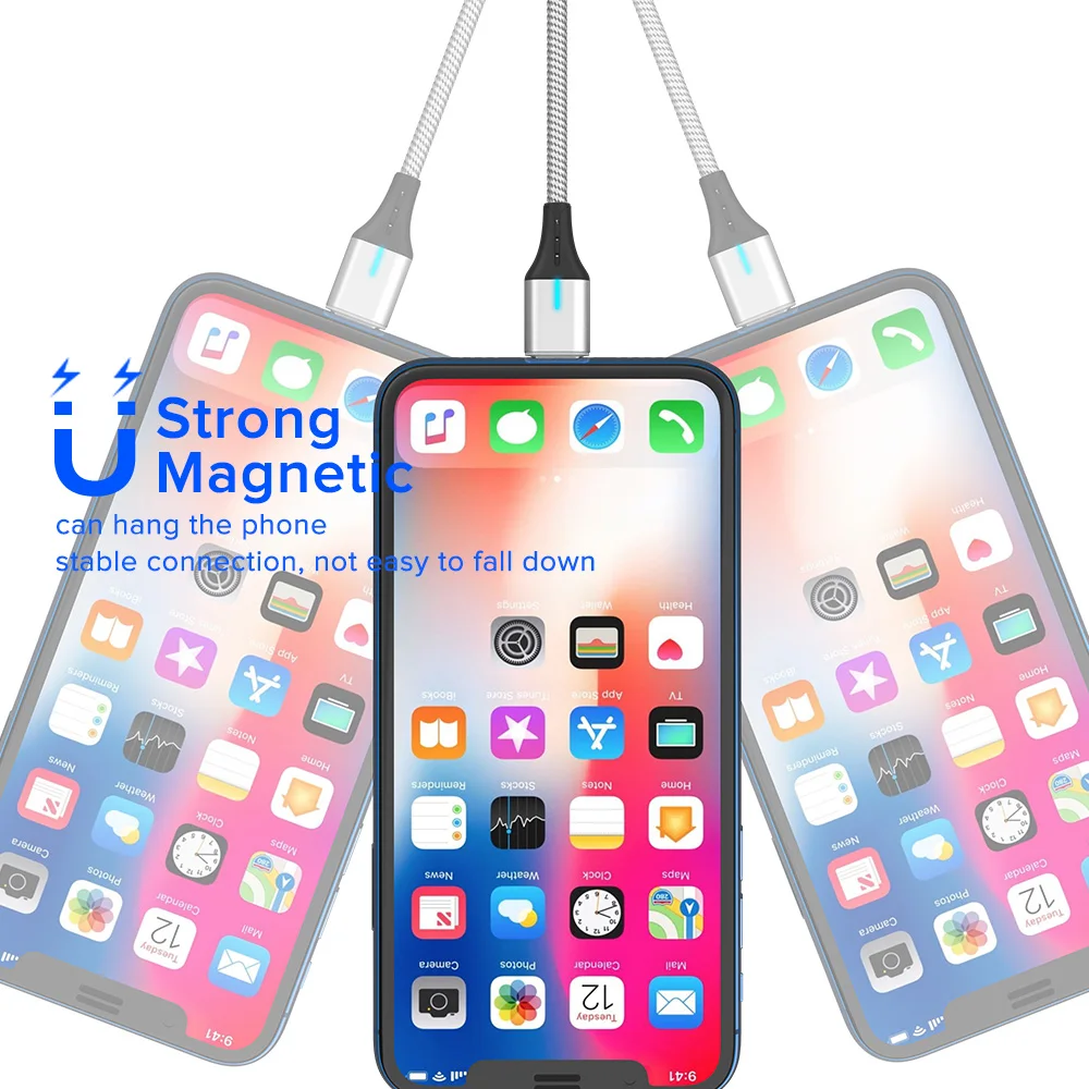 Venroii 1 м Магнитный usb type C кабель для быстрой зарядки USBC Кабо 5A Supercharge type-C телефонный шнур для huawei P30 P20 Honor 20 10 Pro