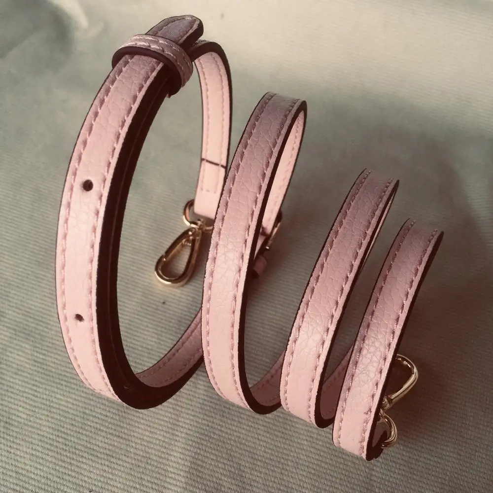 1.2CM light pink 1,2/1,8 см ширина из натуральной кожи подгоняемый Замена крестообразные ремни сумка Аксессуары Золотая Серебряная фурнитура крест узор - Цвет: 1.2CM light pink
