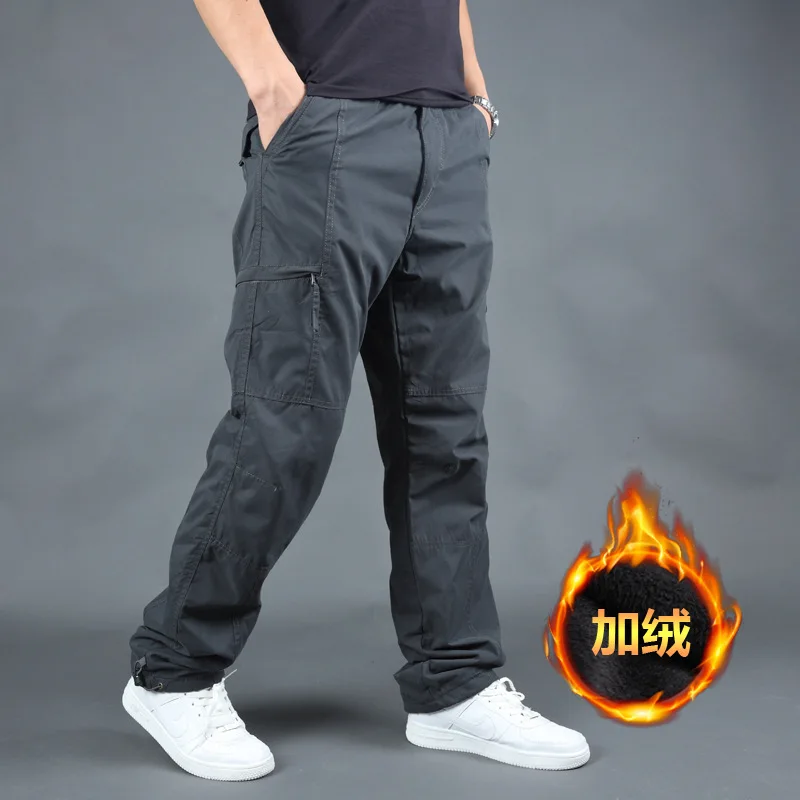 

Winter Men's Warm Thick Pants Double Layer Fleece Military Army Camouflage Tactical Cotton Long Trousers Men Baggy Cargo Pants