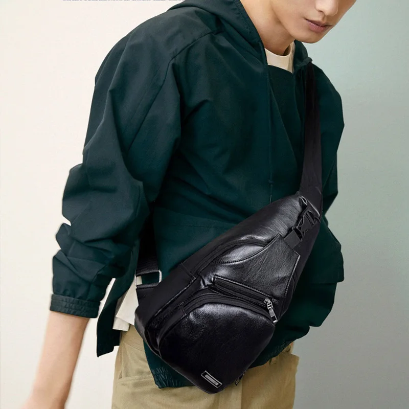 Винтажная кожаная поясная сумка на ремне для мужчин новая дорожная нагрудная