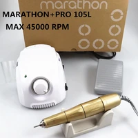 strong 210 manicure machine marathon champion 65w micromotor 45000rpm pro 105l handpiece electric nail drills nail art equipment