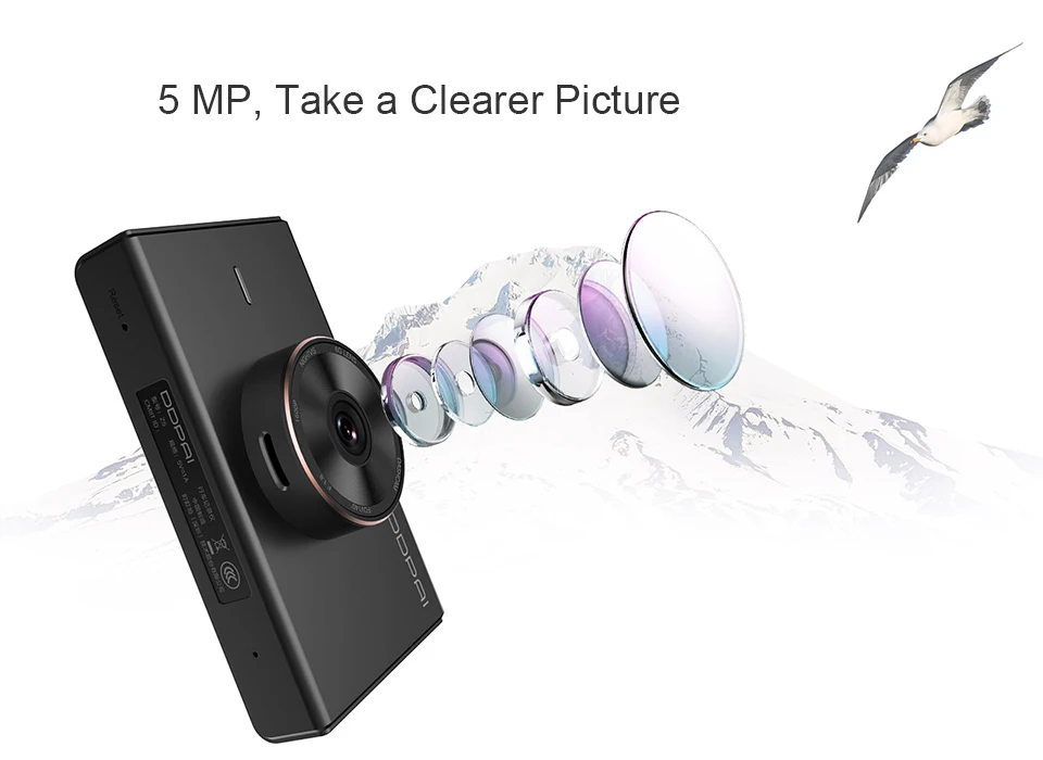 Автомобильный видеорегистратор Xiaomi Mijia DDPai mola Z5 DVR 1600P UHD F1.8 HiSilicon 24H монитор парковки 3 дюйма ips сенсорный экран приложение wifi