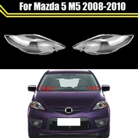 for mazda 5 m5 2008 2009 2010 car front glass lens caps headlight cover auto light transparent lampshade shell head lamp case