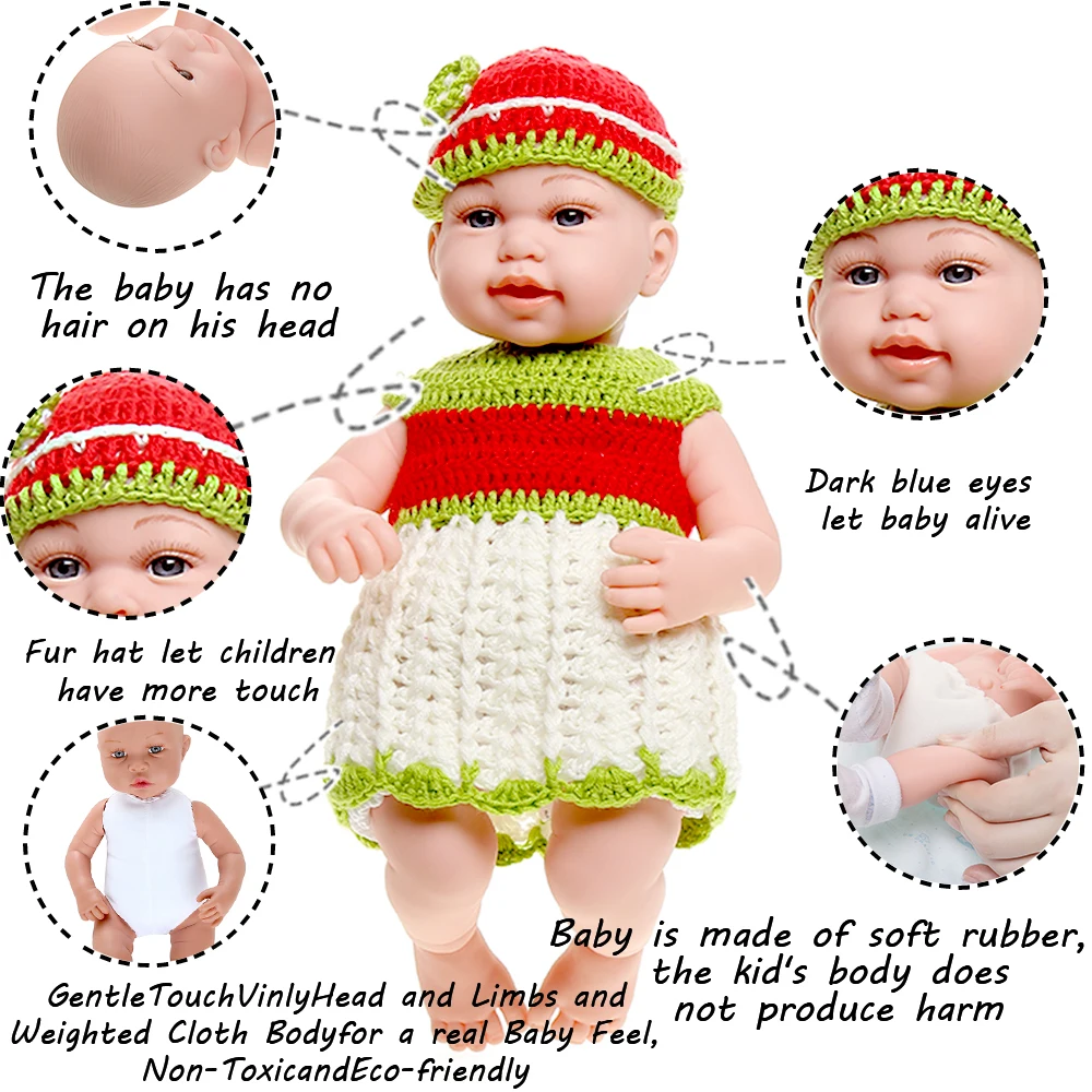 Кукла реборн электрическая 45 см силиконовый свитер| |